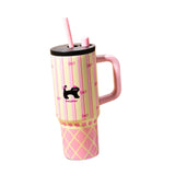 Maxbell Tumbler with Handle Reusable and Straw Leakproof 710ml for Car Office Coffee B