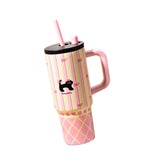 Maxbell Tumbler with Handle Reusable and Straw Leakproof 710ml for Car Office Coffee B