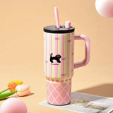 Maxbell Tumbler with Handle Reusable and Straw Leakproof 710ml for Car Office Coffee B