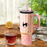Maxbell Tumbler with Handle Reusable and Straw Leakproof 710ml for Car Office Coffee B