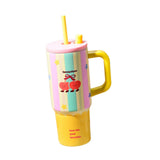 Maxbell Tumbler with Handle Reusable and Straw Leakproof 710ml for Car Office Coffee C
