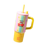 Maxbell Tumbler with Handle Reusable and Straw Leakproof 710ml for Car Office Coffee C