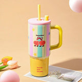 Maxbell Tumbler with Handle Reusable and Straw Leakproof 710ml for Car Office Coffee C