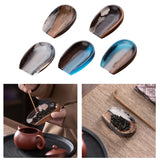 Maxbell Coffee Bean Dosing Cup Wood Resin Cha He Tea Vessel for Office Tea Room Home Color A