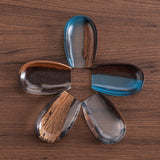 Maxbell Coffee Bean Dosing Cup Wood Resin Cha He Tea Vessel for Office Tea Room Home Color A