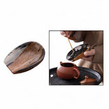 Maxbell Coffee Bean Dosing Cup Wood Resin Cha He Tea Vessel for Office Tea Room Home Color A