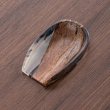 Maxbell Coffee Bean Dosing Cup Wood Resin Cha He Tea Vessel for Office Tea Room Home Color A