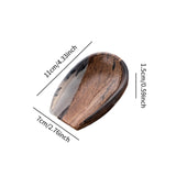 Maxbell Coffee Bean Dosing Cup Wood Resin Cha He Tea Vessel for Office Tea Room Home Color A