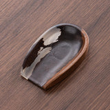 Maxbell Coffee Bean Dosing Cup Wood Resin Cha He Tea Vessel for Office Tea Room Home Color B
