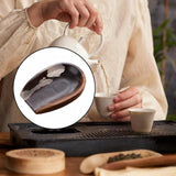 Maxbell Coffee Bean Dosing Cup Wood Resin Cha He Tea Vessel for Office Tea Room Home Color B