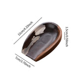 Maxbell Coffee Bean Dosing Cup Wood Resin Cha He Tea Vessel for Office Tea Room Home Color B