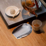 Maxbell Coffee Bean Dosing Cup Wood Resin Cha He Tea Vessel for Office Tea Room Home Color C