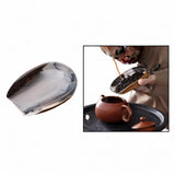 Maxbell Coffee Bean Dosing Cup Wood Resin Cha He Tea Vessel for Office Tea Room Home Color C