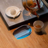 Maxbell Coffee Bean Dosing Cup Wood Resin Cha He Tea Vessel for Office Tea Room Home Color D