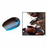 Maxbell Coffee Bean Dosing Cup Wood Resin Cha He Tea Vessel for Office Tea Room Home Color D