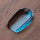 Maxbell Coffee Bean Dosing Cup Wood Resin Cha He Tea Vessel for Office Tea Room Home Color D