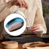 Maxbell Coffee Bean Dosing Cup Wood Resin Cha He Tea Vessel for Office Tea Room Home Color E