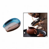 Maxbell Coffee Bean Dosing Cup Wood Resin Cha He Tea Vessel for Office Tea Room Home Color E
