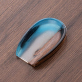 Maxbell Coffee Bean Dosing Cup Wood Resin Cha He Tea Vessel for Office Tea Room Home Color E