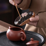 Maxbell Coffee Bean Dosing Cup Wood Resin Cha He Tea Vessel for Office Tea Room Home Color E