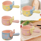 Maxbell Fruit Salad Bowl with Handles Ceramic Soup Crock for Cereal Beef Stew Pasata Yellow