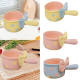 Maxbell Fruit Salad Bowl with Handles Ceramic Soup Crock for Cereal Beef Stew Pasata Yellow