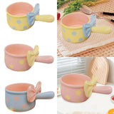 Maxbell Fruit Salad Bowl with Handles Ceramic Soup Crock for Cereal Beef Stew Pasata Yellow