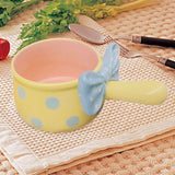 Maxbell Fruit Salad Bowl with Handles Ceramic Soup Crock for Cereal Beef Stew Pasata Yellow