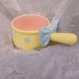Maxbell Fruit Salad Bowl with Handles Ceramic Soup Crock for Cereal Beef Stew Pasata Yellow