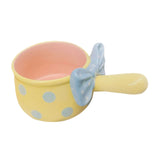 Maxbell Fruit Salad Bowl with Handles Ceramic Soup Crock for Cereal Beef Stew Pasata Yellow