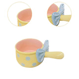 Maxbell Fruit Salad Bowl with Handles Ceramic Soup Crock for Cereal Beef Stew Pasata Yellow