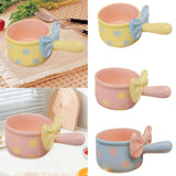 Maxbell Fruit Salad Bowl with Handles Ceramic Soup Crock for Cereal Beef Stew Pasata Yellow
