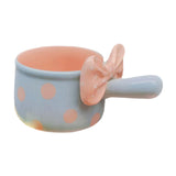 Maxbell Fruit Salad Bowl with Handles Ceramic Soup Crock for Cereal Beef Stew Pasata Blue