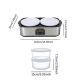 Maxbell Yogurt Machine 1.4L Auto Shut Off Glass Cups for Dining Room Restaurant Shop
