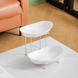 Maxbell Fruit Bowl for Kitchen Counter Serving Bowl with Metal Rack for Cake Dessert 2 Tier Silver Shelf