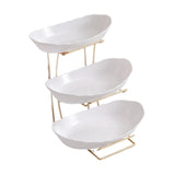 Maxbell Fruit Bowl for Kitchen Counter Serving Bowl with Metal Rack for Cake Dessert 3 Tier Gold Shelf