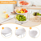 Maxbell Fruit Bowl for Kitchen Counter Serving Bowl with Metal Rack for Cake Dessert 3 Tier Silver Shelf