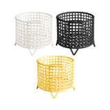 Maxbell Round Metal Wire Basket Sturdy Mesh Storage Bin for Home Laundry Room Toilet White