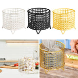 Maxbell Round Metal Wire Basket Sturdy Mesh Storage Bin for Home Laundry Room Toilet White