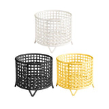 Maxbell Round Metal Wire Basket Sturdy Mesh Storage Bin for Home Laundry Room Toilet White