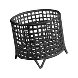 Maxbell Round Metal Wire Basket Sturdy Mesh Storage Bin for Home Laundry Room Toilet Black