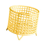 Maxbell Round Metal Wire Basket Sturdy Mesh Storage Bin for Home Laundry Room Toilet Gold