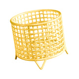 Maxbell Round Metal Wire Basket Sturdy Mesh Storage Bin for Home Laundry Room Toilet Gold