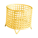 Maxbell Round Metal Wire Basket Sturdy Mesh Storage Bin for Home Laundry Room Toilet Gold