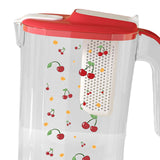Maxbell Fridge Door Water Pitcher Portable Water Jug for Barbecue Parties Restaurant red