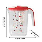 Maxbell Fridge Door Water Pitcher Portable Water Jug for Barbecue Parties Restaurant red