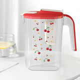 Maxbell Fridge Door Water Pitcher Portable Water Jug for Barbecue Parties Restaurant red