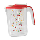 Maxbell Fridge Door Water Pitcher Portable Water Jug for Barbecue Parties Restaurant red