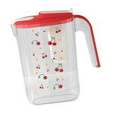 Maxbell Fridge Door Water Pitcher Portable Water Jug for Barbecue Parties Restaurant red