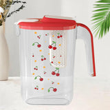 Maxbell Fridge Door Water Pitcher Portable Water Jug for Barbecue Parties Restaurant red